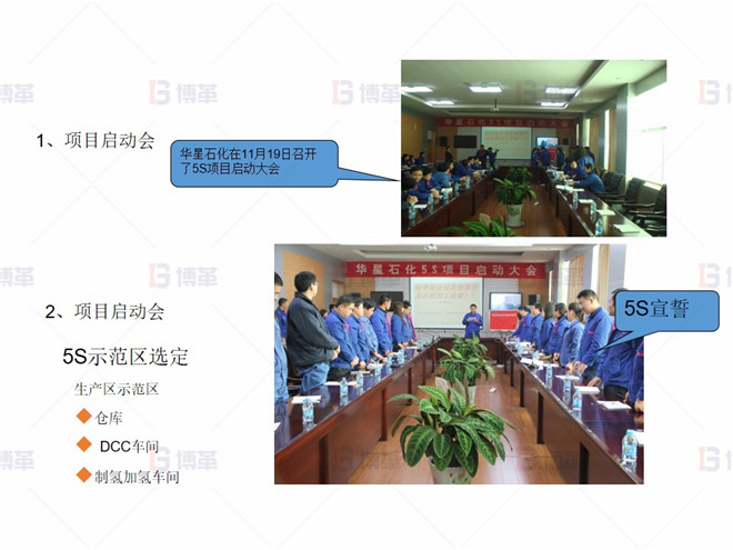 項目啟動 某化工廠生產區5S改善案例 項目啟動